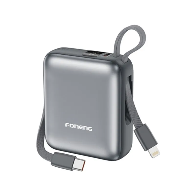 Foneng PX115 10000mAh 22.5W Dual Cable Mini Power Bank Foneng PX115 10000mAh 22.5W Dual Cable Mini Power Bank